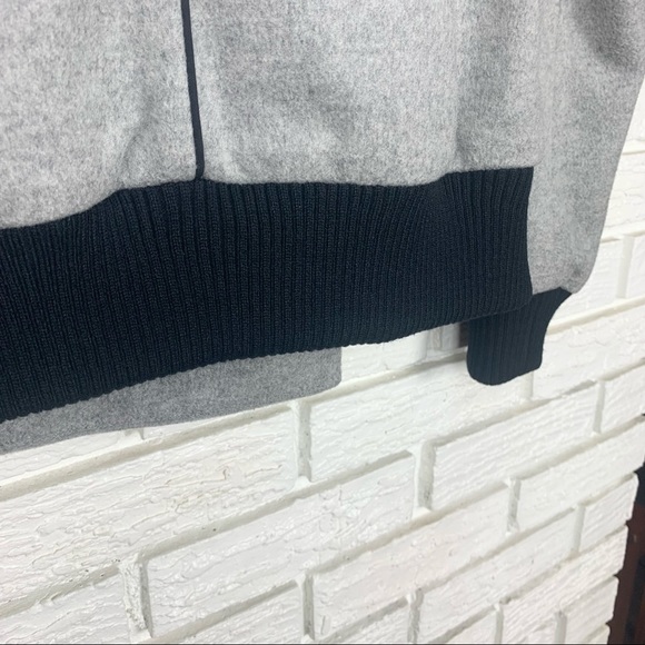 Veronica Beard Felted Wool Bomber Jacket in Gray and Black - Picture 9 of 13